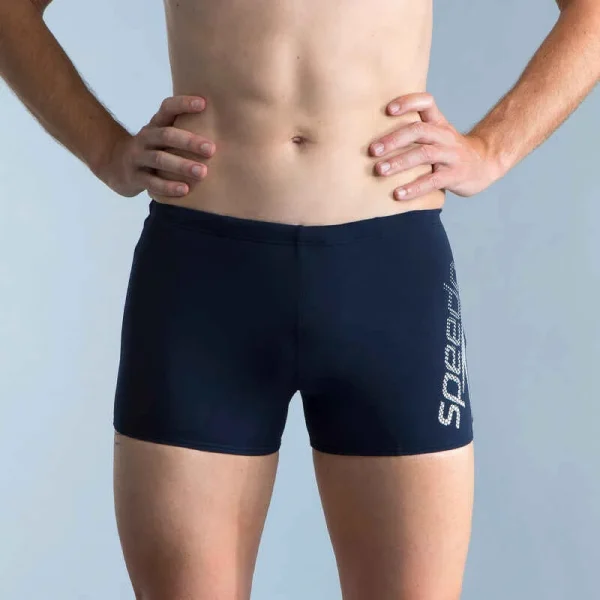 Badehose Boxer Speedo Herren Blau/weiss 1
