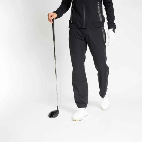 Inesis Golf Regenhose Wasserdicht RW500 Herren Schwarz 1