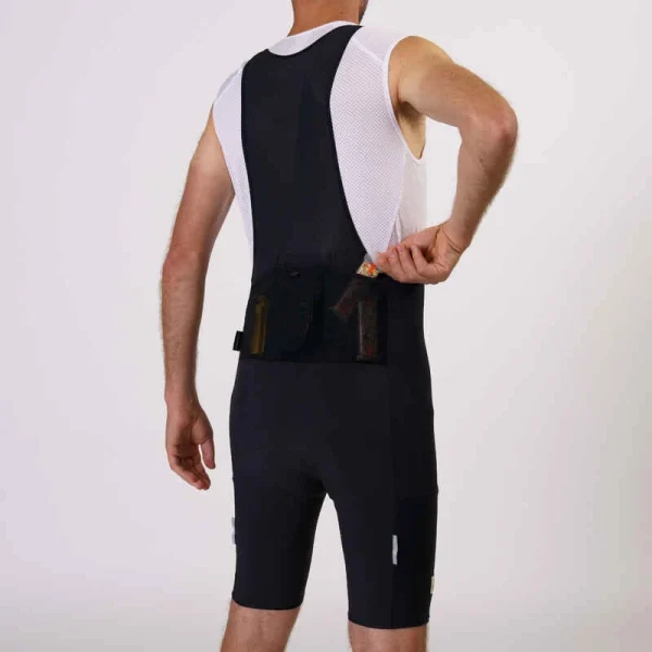 Riverside Kurze Radhose Mit Trägern Gravelbike GRVL500 Cargo Bib Short Schwarz 1