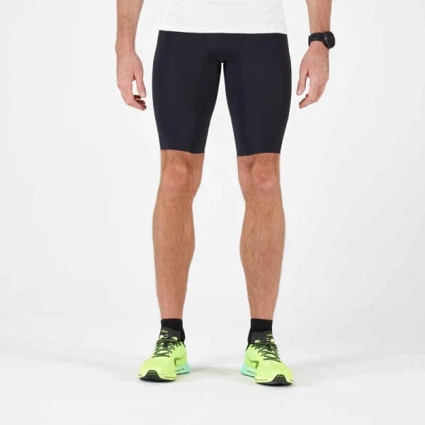 Laufshorts Tights Kiprun Herren Schwarz 1
