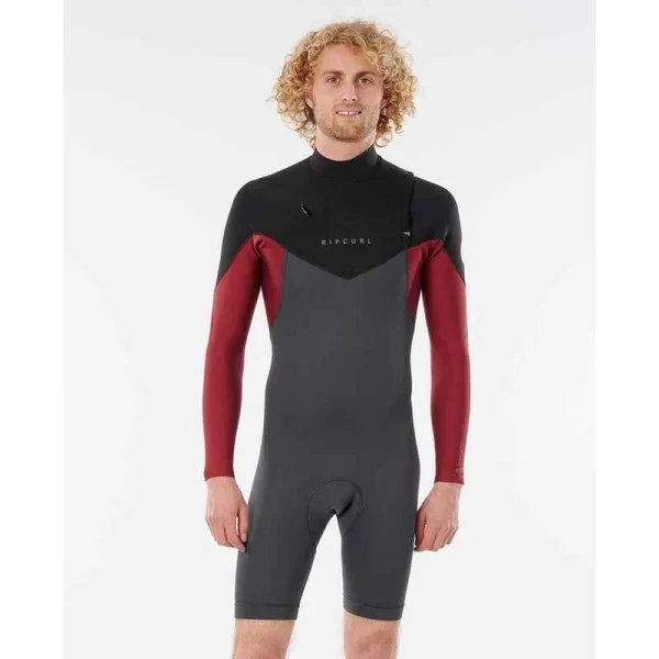 Rip Curl Neoprenanzug D PATROL L/SL GB C/ZIP 2/2 Herren Kurzarm MAROON 2021 – Gr 1